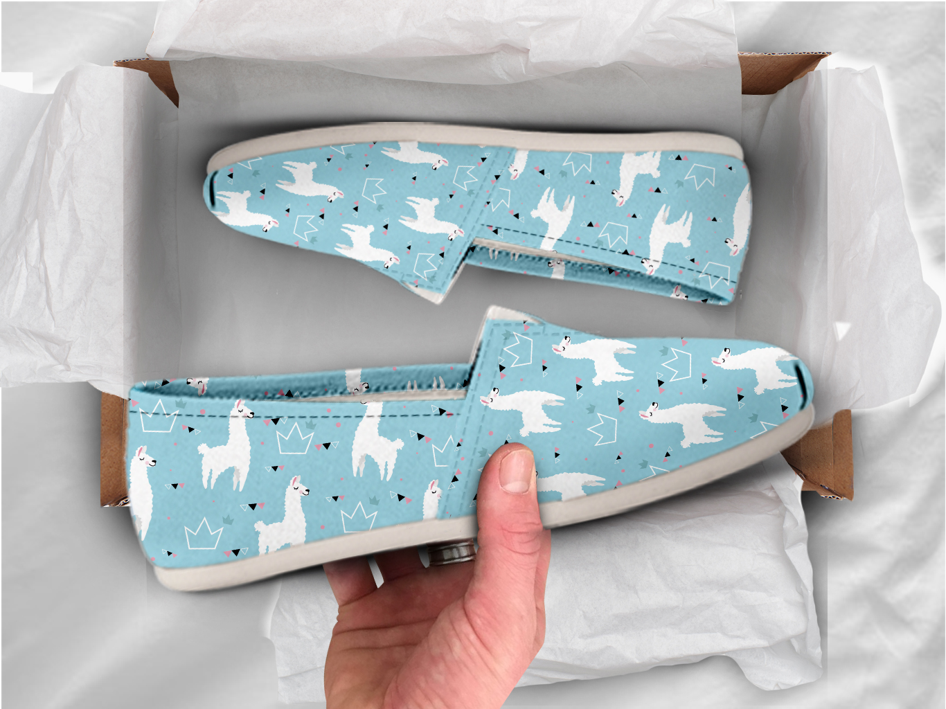 Llama Casual Shoes | Custom Canvas Sneakers For Kids & Adults