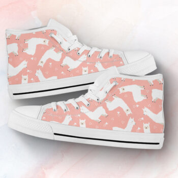 Llama Pattern Shoes | Custom High Top Sneakers For Kids & Adults