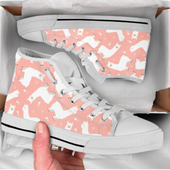 Llama Pattern Shoes | Custom High Top Sneakers For Kids & Adults
