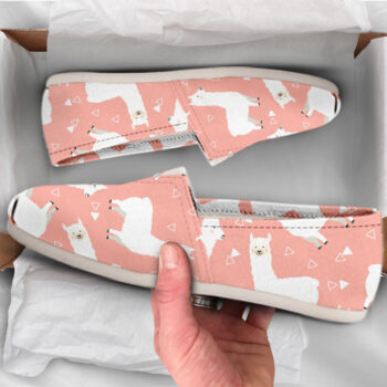 Llama Pattern Shoes | Custom Canvas Sneakers For Kids & Adults