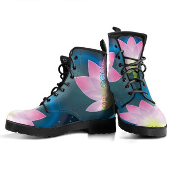 Lotus Chakra Mandala Womens Leather Boots