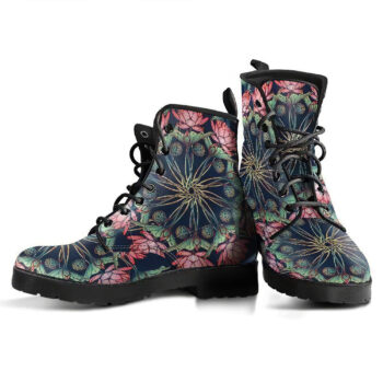 Lotus Mandala Womens Leather Boots 1