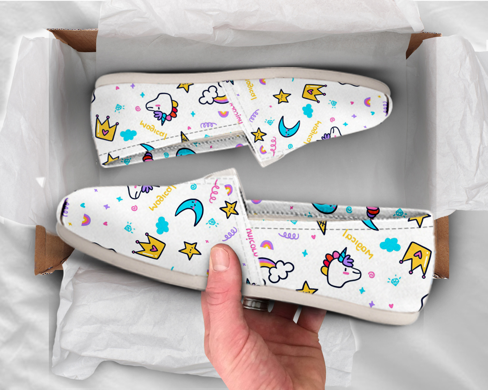Custom Unicorn Shoes | Custom Canvas Sneakers For Kids & Adults