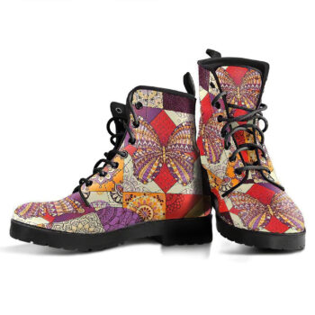 Mandala Butterfly Handcrafted Boots