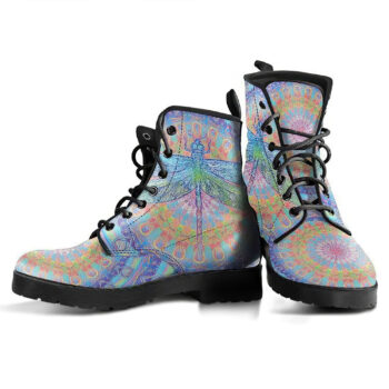 Mandala Dragonfly Handcrafted Boots