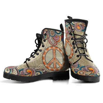 Mandala Peace 1 Handcrafted Boots