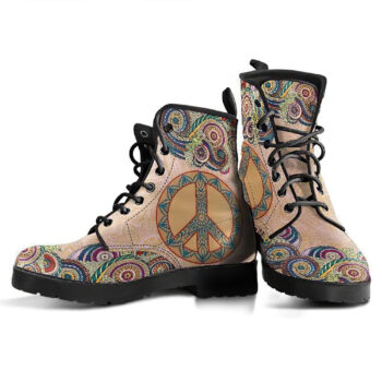 Mandala Peace Womens Leather Boots 1