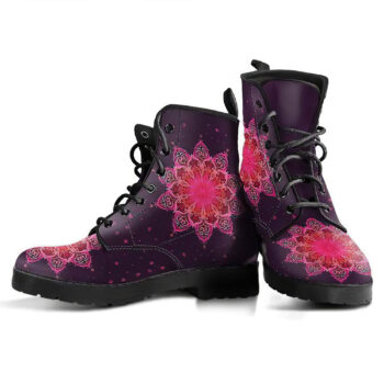 Mandala Stars Womens Leather Boots
