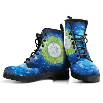 Mandala Sun Moon Womens Leather Boots 2