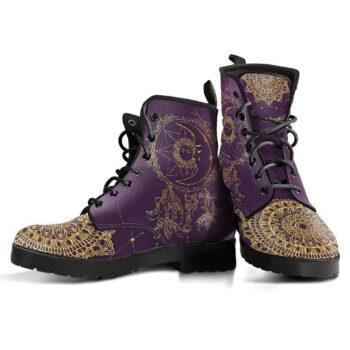Moon Dream Catcher Gold Womens Leather Boots