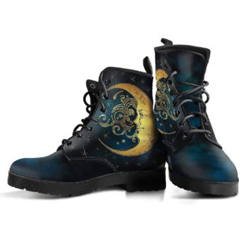 Moon With Swirl Handcrafted Boots