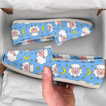 Blue Sheep Shpes | Custom Canvas Sneakers For Kids & Adults