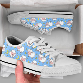Blue Sheep Shoes | Custom Low Tops Sneakers For Kids & Adults