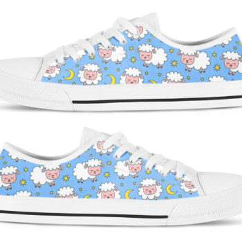 Blue Sheep Shoes | Custom Low Tops Sneakers For Kids & Adults