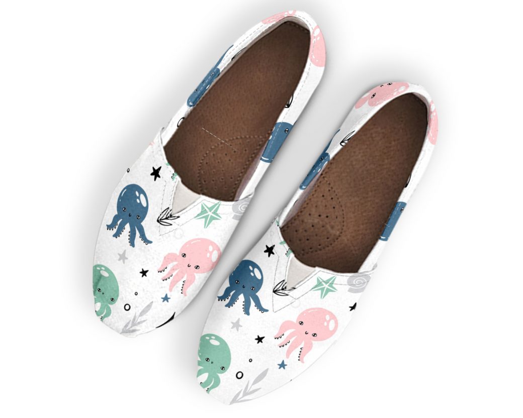 Cute Octopus Shoes | Custom Canvas Sneakers For Kids & Adults