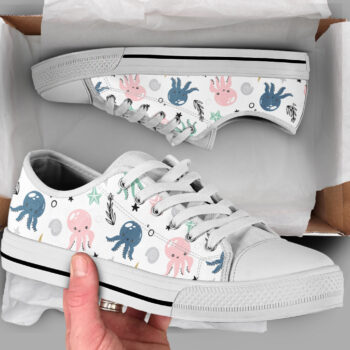 Cute Octopus Shoes | Custom Low Tops Sneakers For Kids & Adults