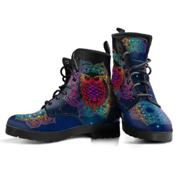 Owl Mandala Handcrafted Boots