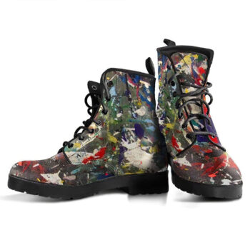 Paint Splash Street Art Leather Boots For Women