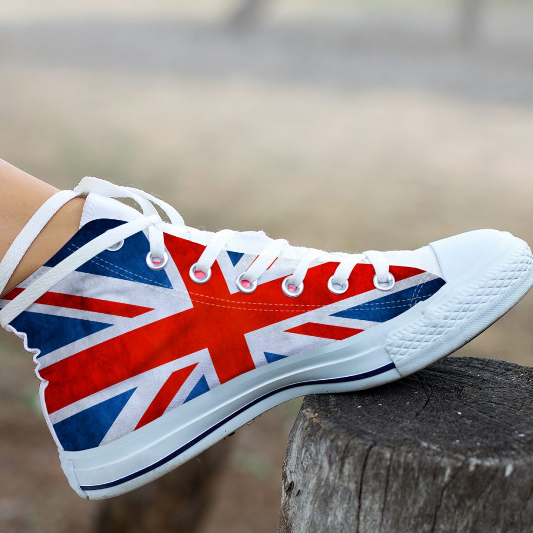 UK Flag Shoes | Custom High Top Sneakers For Kids & Adults