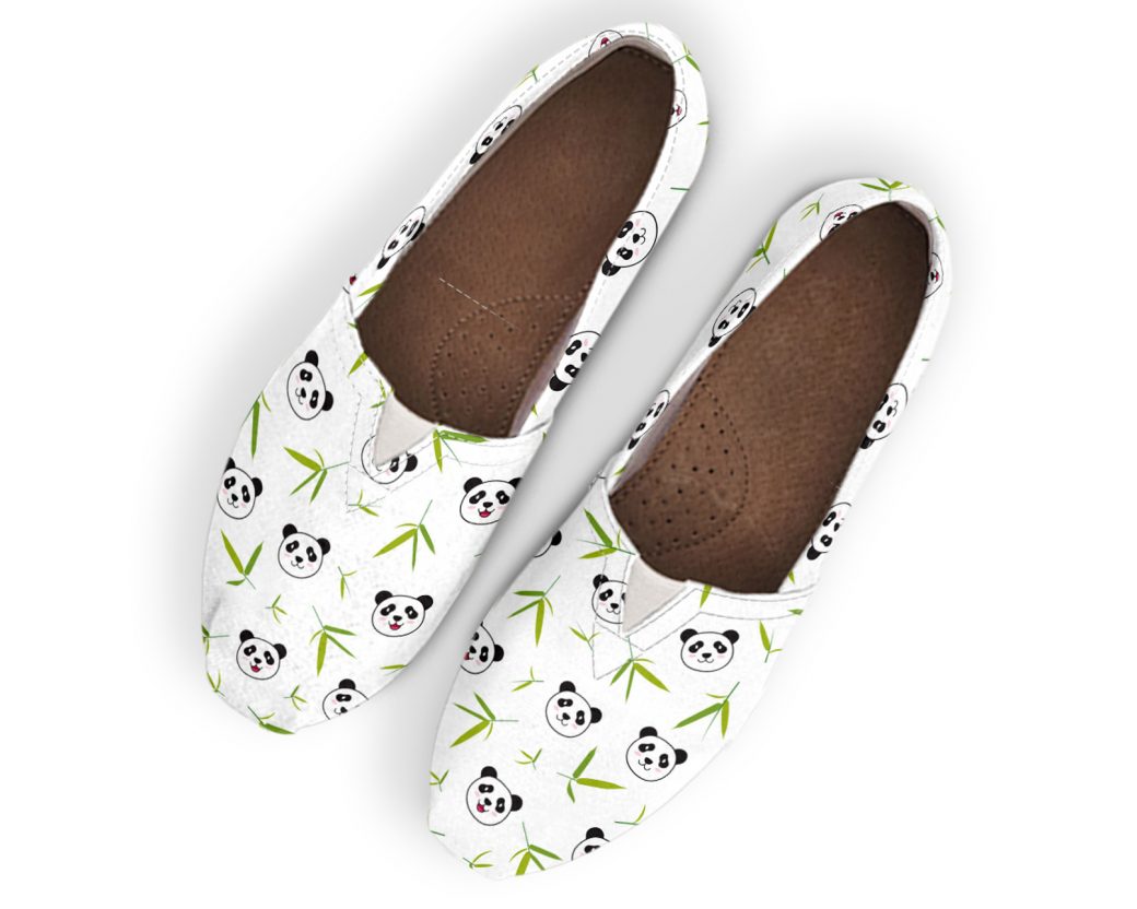 Panda Slip-On Shoes | Custom Canvas Sneakers For Kids & Adults