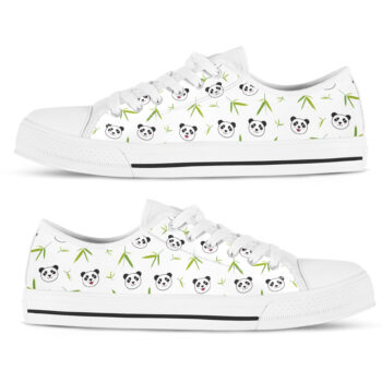 Panda Animal Print Shoes | Custom Low Tops Sneakers For Kids & Adults
