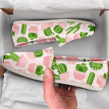 Cactus Slip-On Shoes | Custom Canvas Sneakers For Kids & Adults