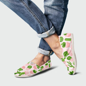Cactus Slip-On Shoes | Custom Canvas Sneakers For Kids & Adults