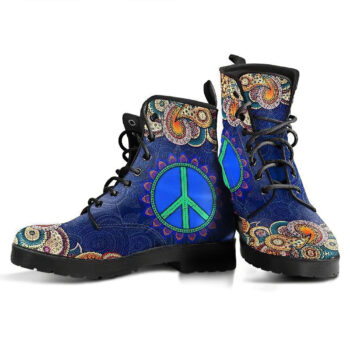 Peace Fractal Mandala Handcrafted Boots