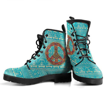 Peace Hippie Bus Handcrafted Boots