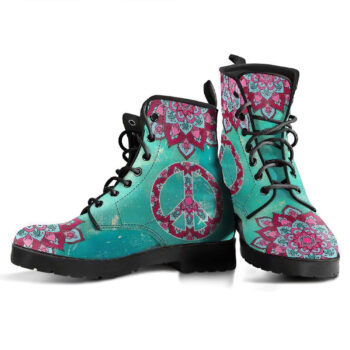 Peace Mandala Handcrafted Boots 4