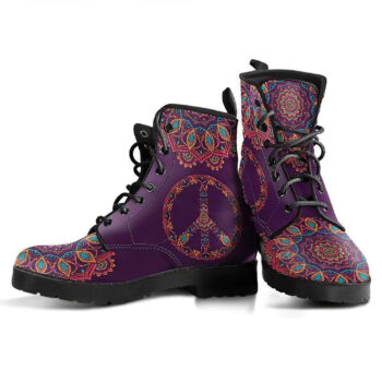 Peace Mandala Handcrafted Boots 6