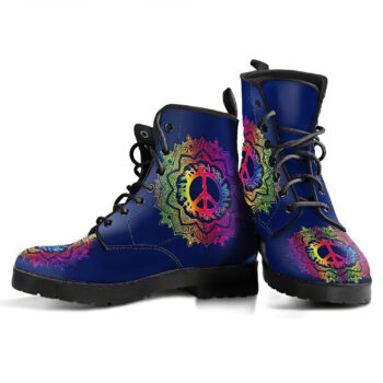 Peace Mandala Handcrafted Boots