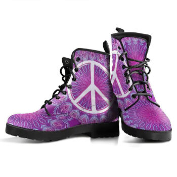 Peace Mandala Handcrafted Boots 1