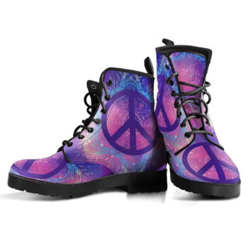 Peace Mandala Womens Leather Boots 2