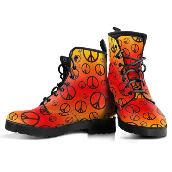 Peace Pattern Handcrafted Boots