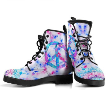 Peace Tiedye Womens Leather Boots