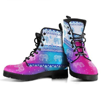 Peaceful Elephant Womens Leather Boots