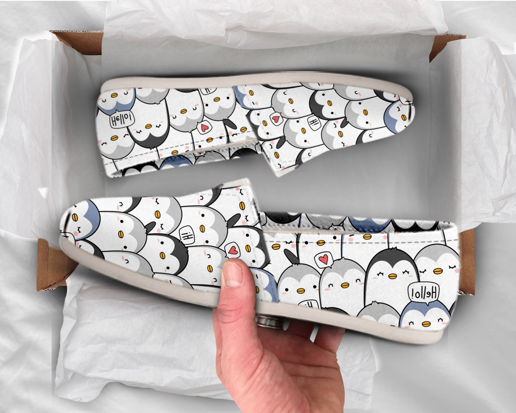 Penguin World Shoes | Custom Canvas Sneakers For Kids & Adults
