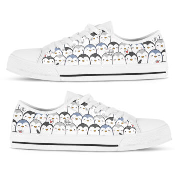 Penguin Shoes | Custom Low Tops Sneakers For Kids & Adults