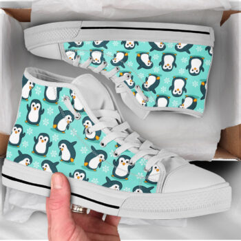 Penguin Gym Shoes | Custom High Top Sneakers For Kids & Adults