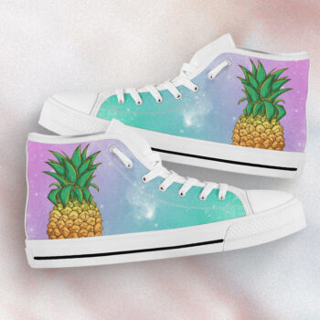 Kawaii Pineapple Shoes | Custom High Top Sneakers For Kids & Adults