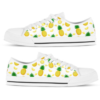 Pineapple Design Shoes | Custom Low Tops Sneakers For Kids & Adults