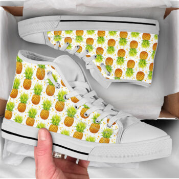 Pineapple Printed Shoes | Custom High Top Sneakers For Kids & Adults