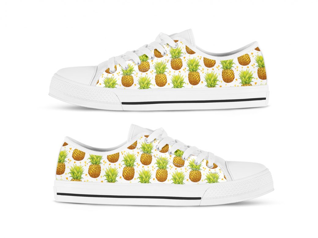 Womens Pineapple Shoes | Custom Low Tops Sneakers For Kids & Adults