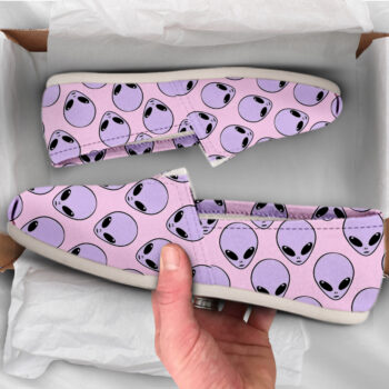 Pink Alien Shoes | Custom Canvas Sneakers For Kids & Adults
