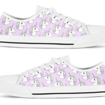 Pink Unicorn Shoes | Custom Low Tops Sneakers For Kids & Adults