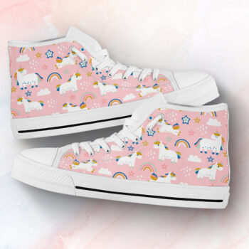 Pink Unicorn Shoes | Custom High Top Sneakers For Kids & Adults