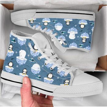 Pole Bear & Penguin Shoes | Custom High Top Sneakers For Kids & Adults
