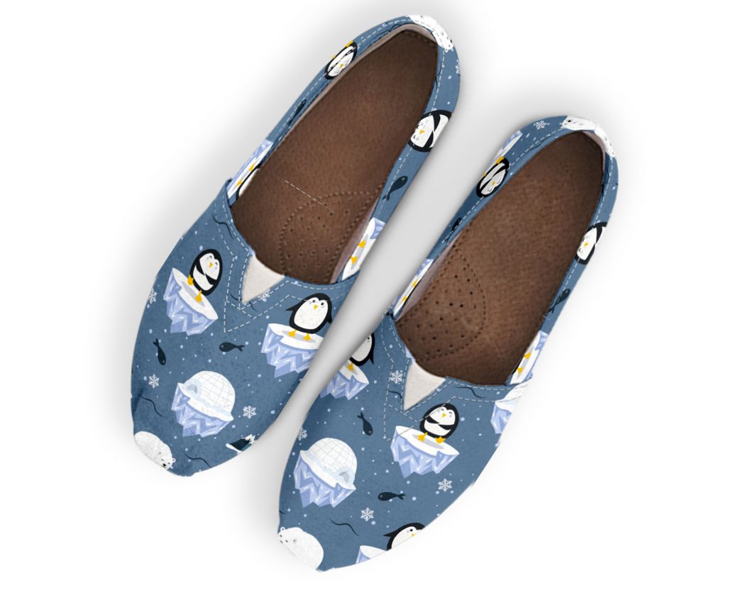 Penguin Bear Shoes | Custom Canvas Sneakers For Kids & Adults