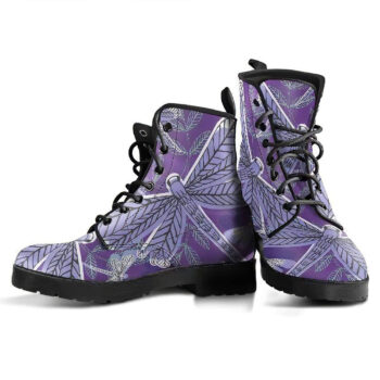 Purple Dragonfly Handcrafted Boots 1